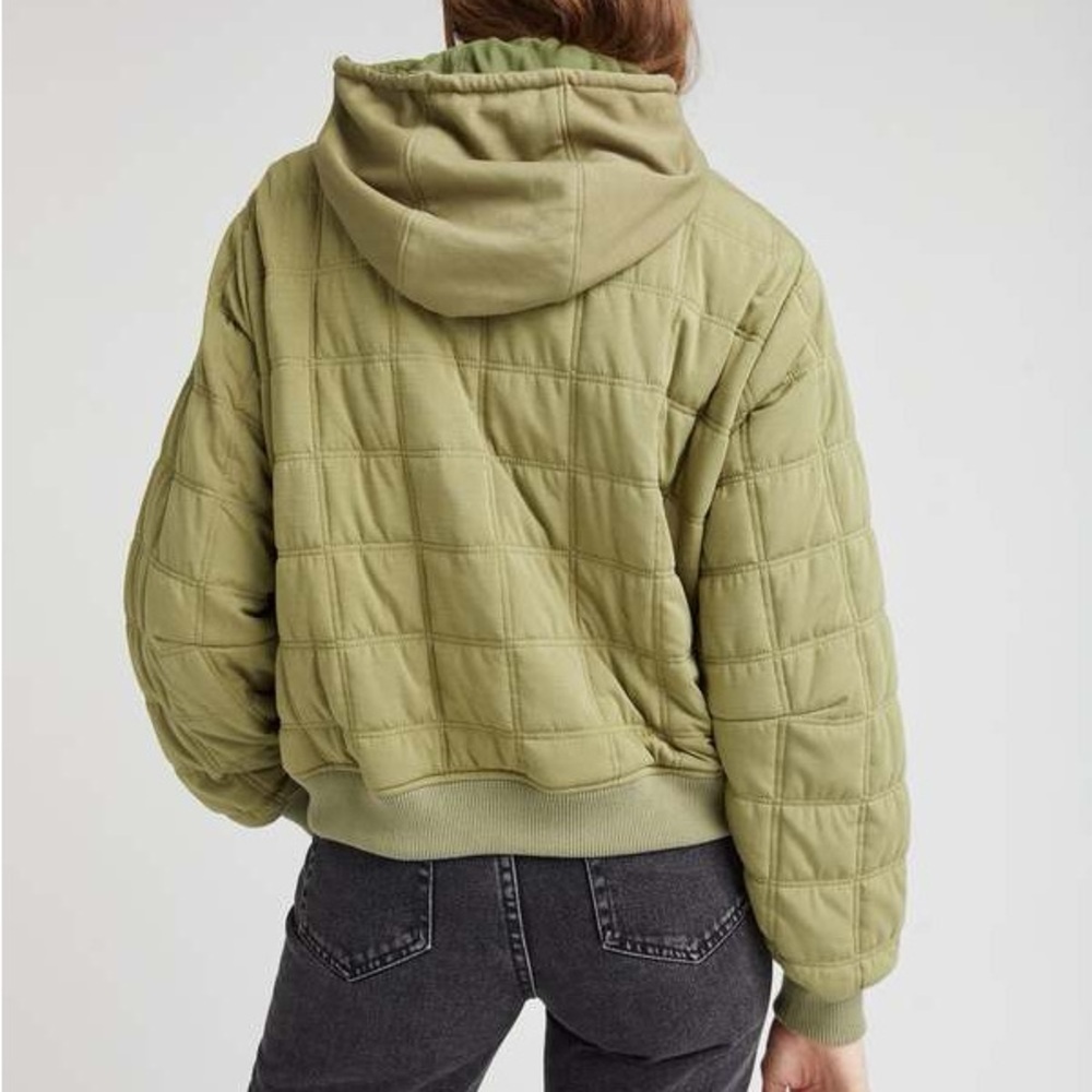 RICHER POORER Quilted Modal Bomber Jacket in Olive Army NWOT - Picture 2 of 10